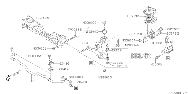 2014 Subaru Legacy BUSHING STABILIZER D25 Diagram for 20414AJ10A