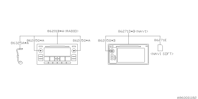2014 Subaru Forester NAVI Assembly CFH Diagram for 86271SG710