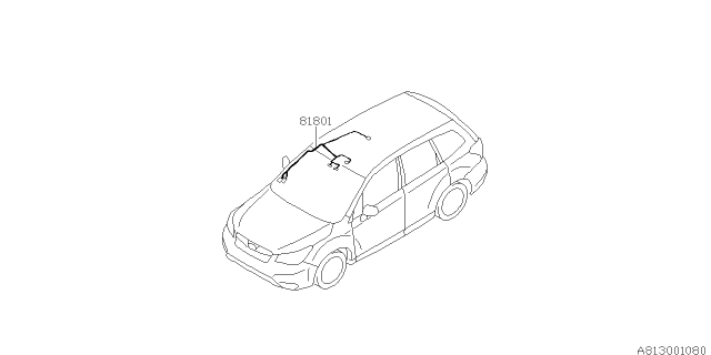 2018 Subaru Forester Cord Roof Diagram for 81801SG180