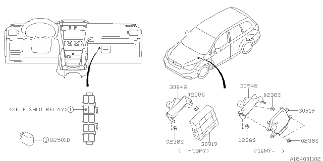 2014 Subaru Forester Unit At Control Diagram for 30919AC712