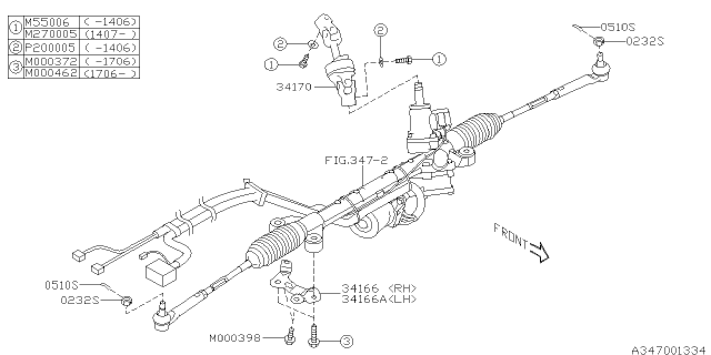 2015 Subaru Forester Clamp STIFNER LH Diagram for 34166AG070