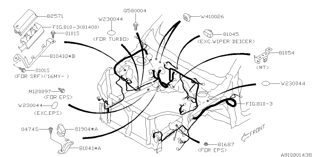 2018 Subaru Forester Harness BULKHEAD Diagram for 81402SG494