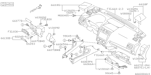 2014 Subaru Forester Instrument Panel Diagram 3