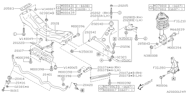 2017 Subaru Forester Self Lock Nut M12 Diagram for 902350030