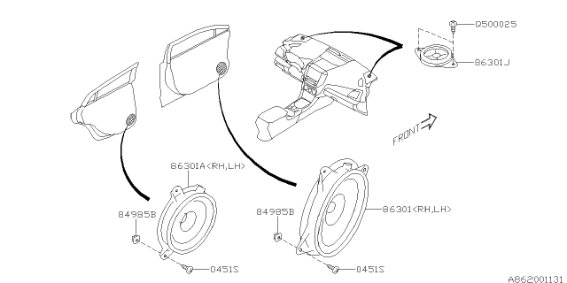 2020 Subaru Impreza Audio Parts - Speaker Diagram 2