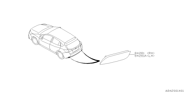 2019 Subaru Impreza Lamp - Rear Diagram 5