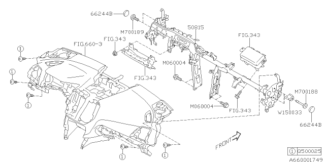 2021 Subaru Impreza Instrument Panel Diagram 5
