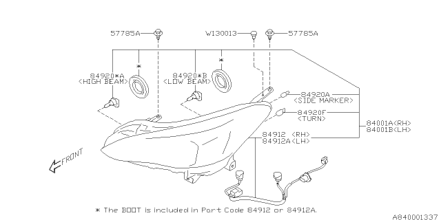 2020 Subaru Impreza Head Lamp Diagram 1