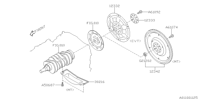 2020 Subaru Impreza Flywheel Diagram
