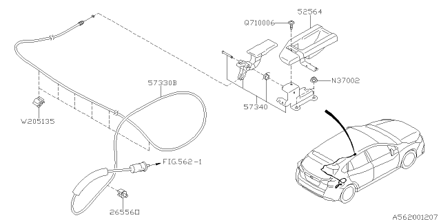 2018 Subaru Impreza Trunk & Fuel Parts Diagram 2
