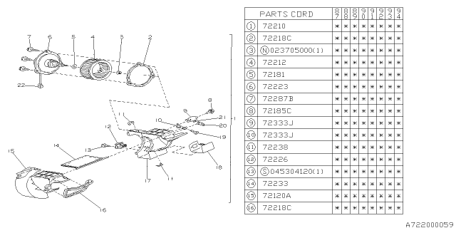1990 Subaru Justy Resistor Diagram for 772083080