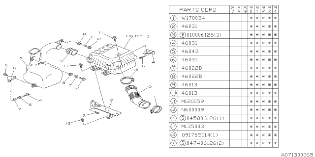 1993 Subaru Justy Air Intake Diagram 2