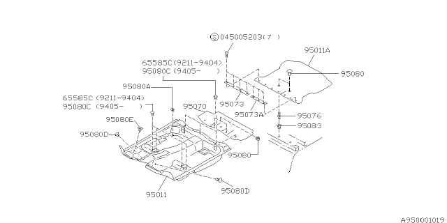 1999 Subaru Impreza Clip Diagram for 94099AA000GC
