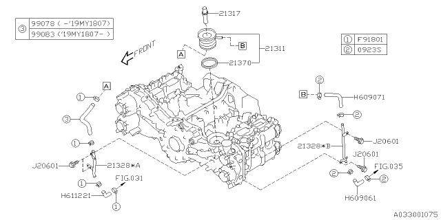2020 Subaru WRX Oil Cooler - Engine Diagram 1
