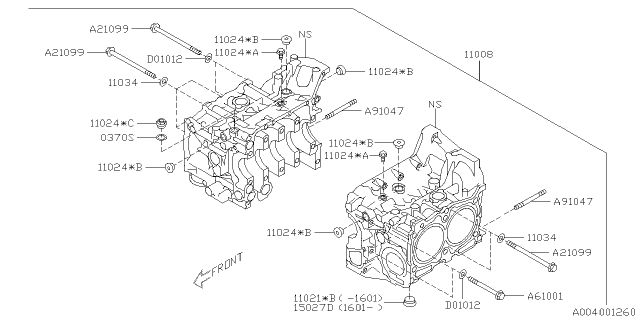 2015 Subaru WRX STI Cylinder Block Diagram 2