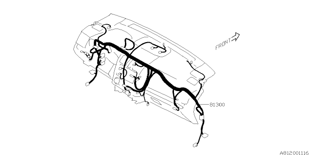 2017 Subaru WRX Harness Instrument Panel Diagram for 81302VA372