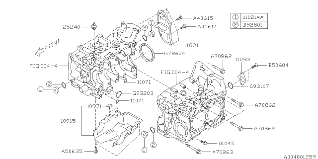 2018 Subaru WRX STI Cylinder Block Diagram 4
