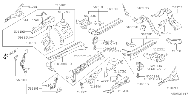 2020 Subaru WRX Bracket Complete Suspension Front Rear Diagram for 51625SG0909P