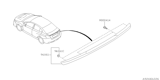 2020 Subaru WRX Spoiler Diagram 2