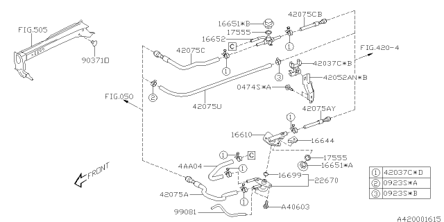 2015 Subaru WRX STI Fuel Piping Diagram 5