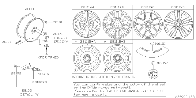 2019 Subaru WRX Disk Wheel Diagram 2