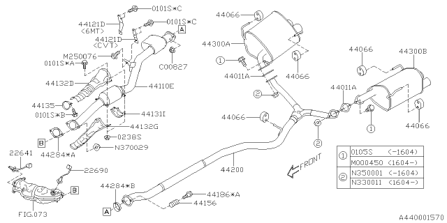 2018 Subaru WRX Exhaust Diagram 1