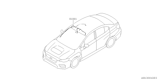 2017 Subaru WRX Cord Roof RH Diagram for 81801VA222