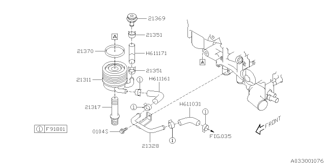 2019 Subaru WRX STI Oil Cooler - Engine Diagram 2