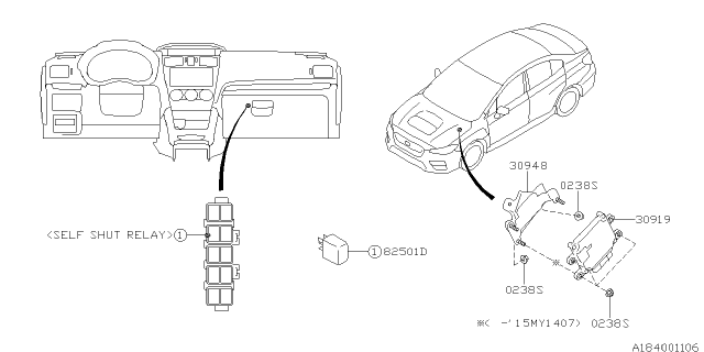 2017 Subaru WRX Unit At Control Diagram for 30919AF410