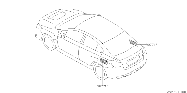 2015 Subaru WRX STI Silencer Diagram 1