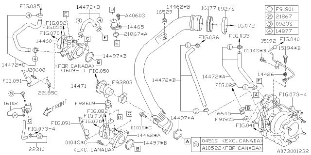 2019 Subaru WRX STI O Ring Air Bypass Diagram for 21867AA010