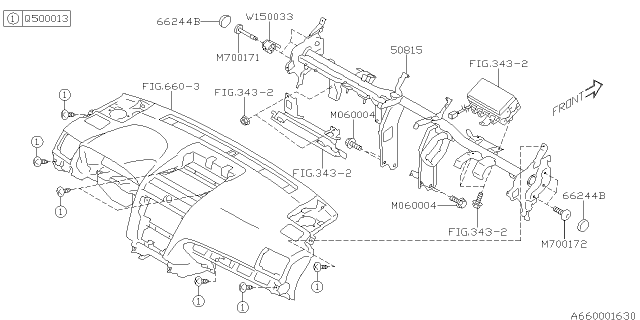 2015 Subaru WRX Instrument Panel Diagram 6