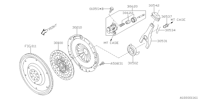 2017 Subaru WRX Manual Transmission Clutch Diagram 1