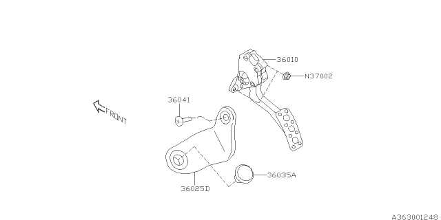 2016 Subaru WRX Pedal System Diagram 1