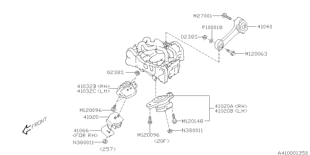 2016 Subaru WRX Engine Mounting Diagram 1