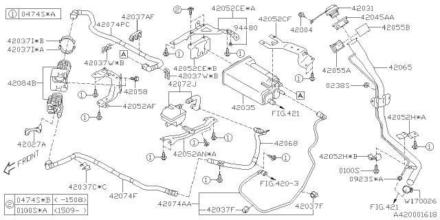 2016 Subaru WRX STI CANISTER Us Diagram for 42035VA010