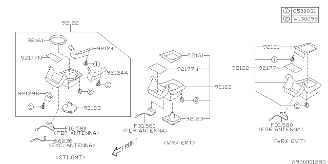 2018 Subaru WRX Console Box Diagram 4