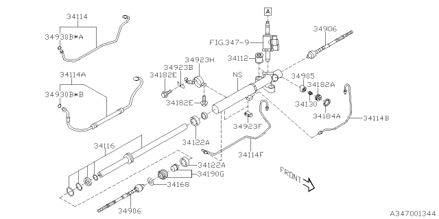2018 Subaru WRX STI Pipe Assembly Return Diagram for 34114VA000