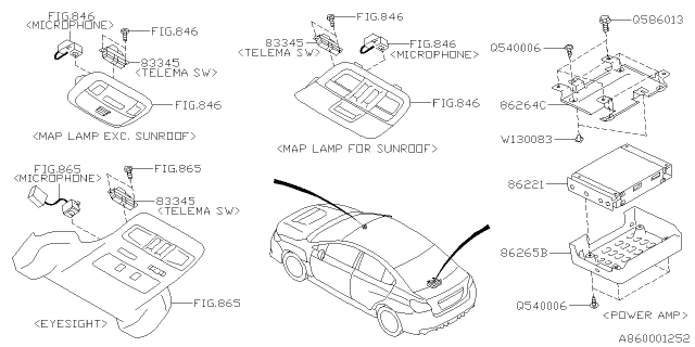 2018 Subaru WRX Audio Parts - Radio Diagram 1