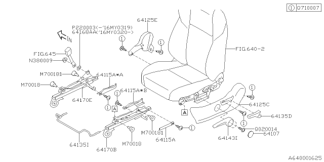 2018 Subaru WRX Front Seat Diagram 7