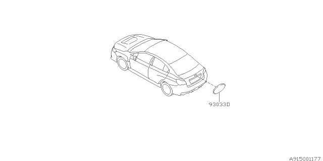 2020 Subaru WRX Molding Diagram 1