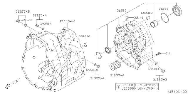 2018 Subaru WRX STI Automatic Transmission Case Diagram 3