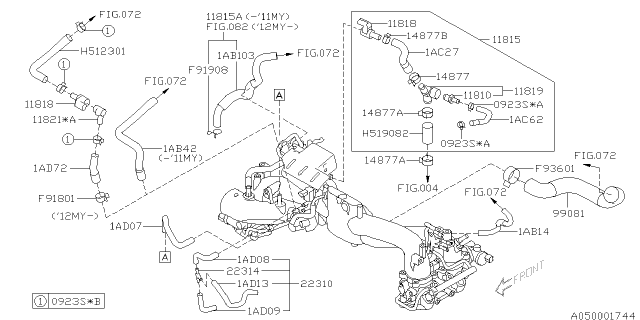 2008 Subaru Impreza STI Intake Manifold Diagram 12