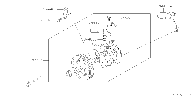 2014 Subaru Impreza WRX Switch Har Diagram for 34433AG020