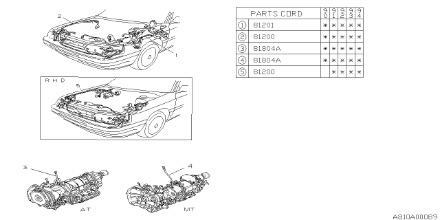 1991 Subaru Legacy Wiring Harness - Main Diagram 6