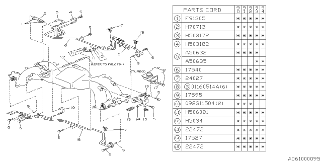 1993 Subaru Legacy Fuel Pipe Diagram 1