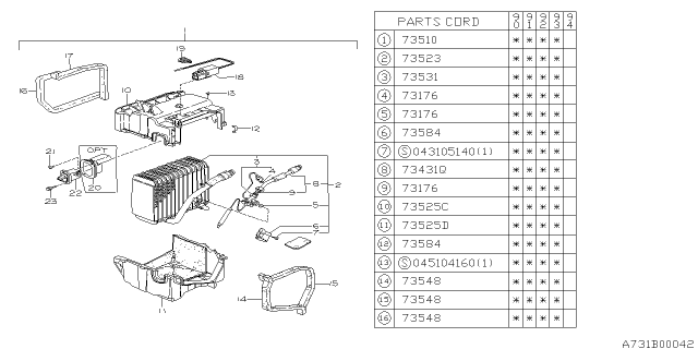 1992 Subaru Legacy Cooling Unit Diagram 5