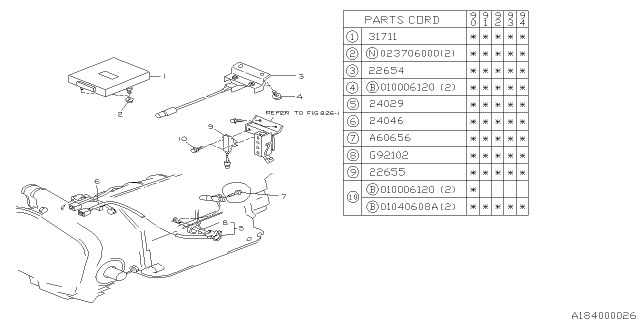 1994 Subaru Legacy Control Unit Diagram