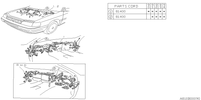 1991 Subaru Legacy Wiring Harness - Main Diagram 7