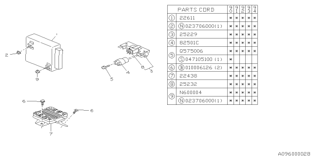 1994 Subaru Legacy IGNITER Assembly Diagram for 22438AA040